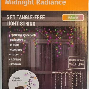 Led Light Show String Light Midnight Radiance 6ft Halloween Multicolor Icicle